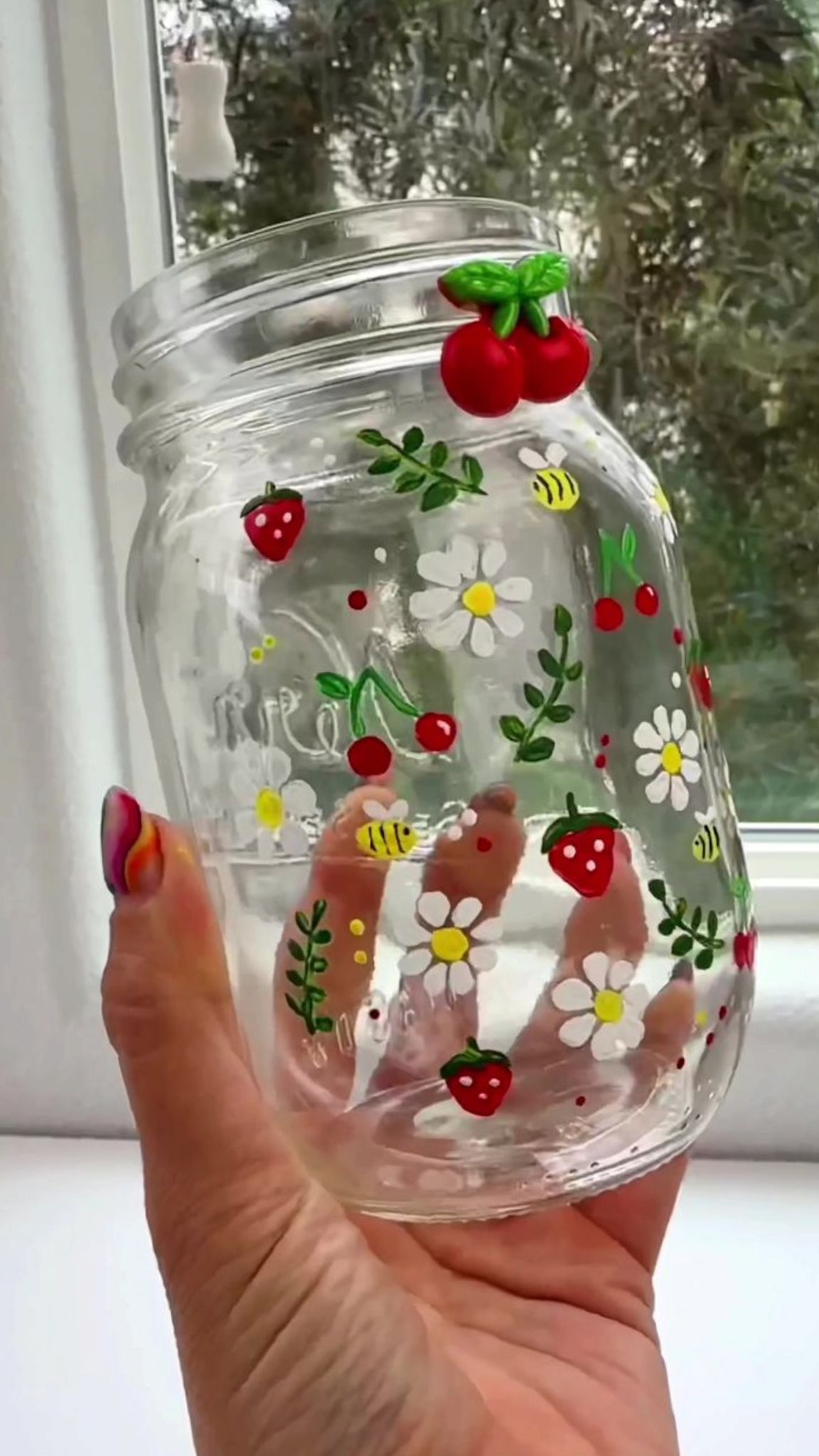 Diane's painted jars